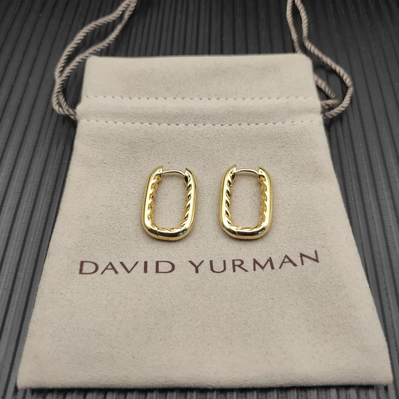 Gold-Tone Twisted Rope Hoop Earrings 9