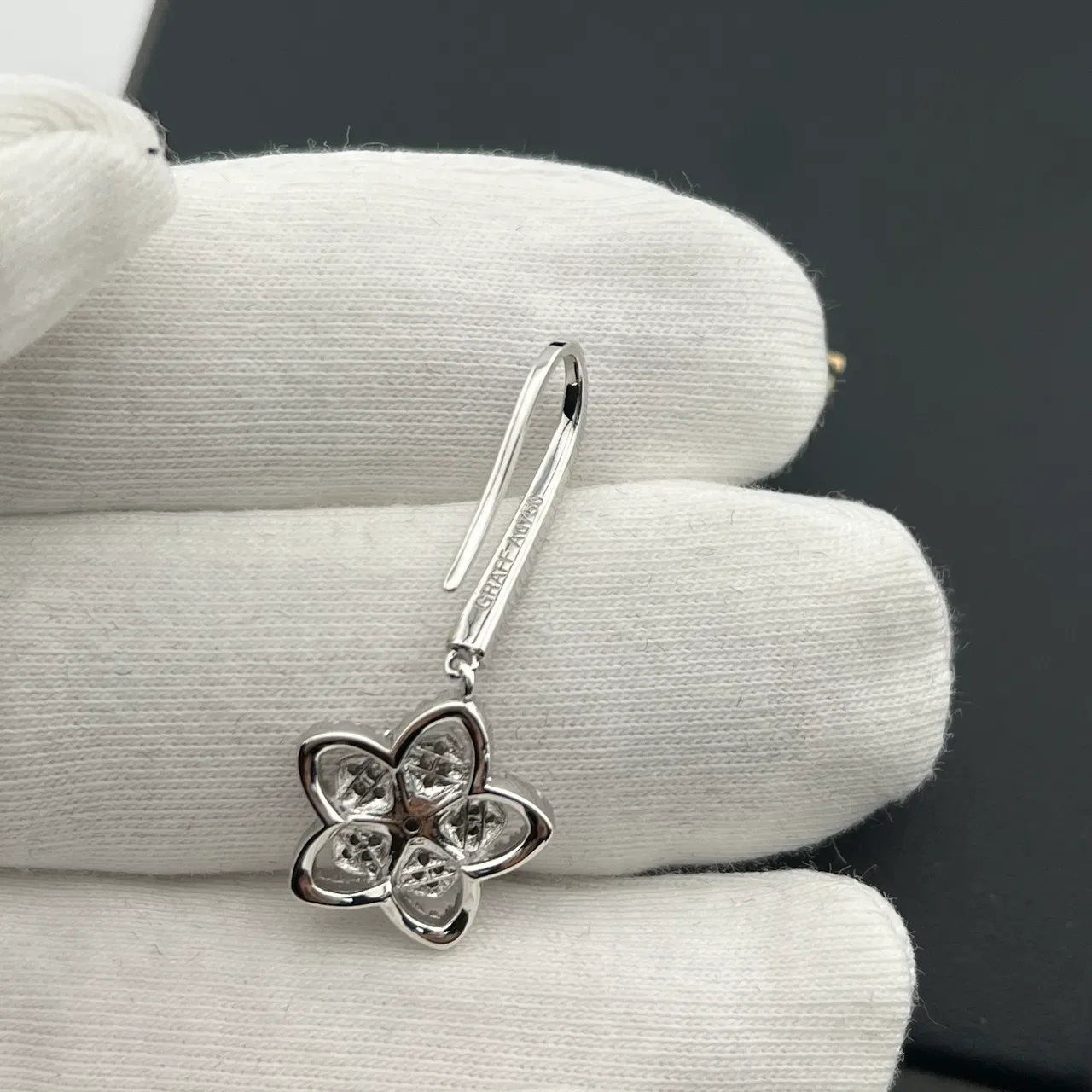 Graff Floral Pavé Drop Earrings 2