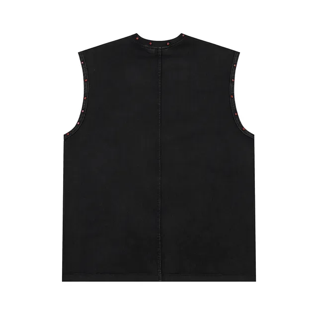 Graphic-Print Riveted Armhole Vest Top 4