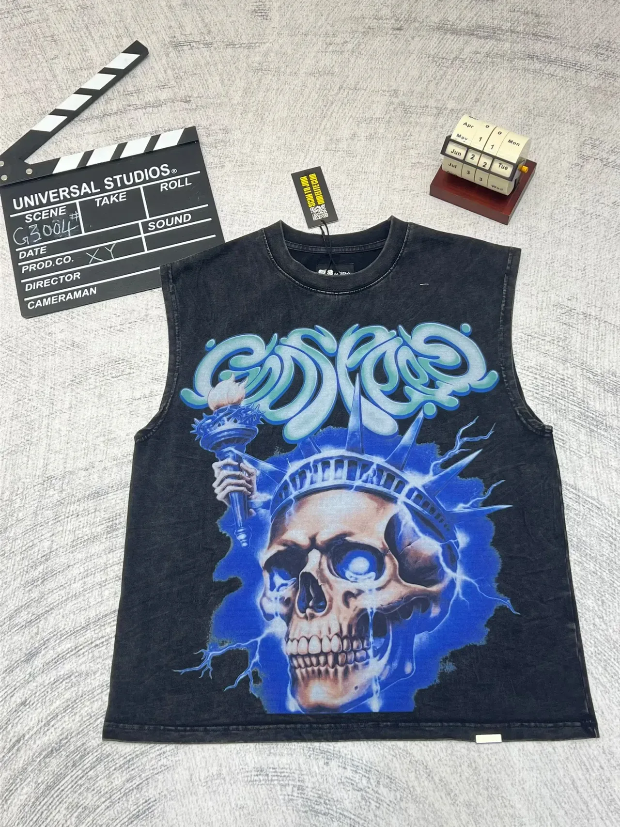 Graphic-Print Sleeveless Crew-Neck Vest Top 6