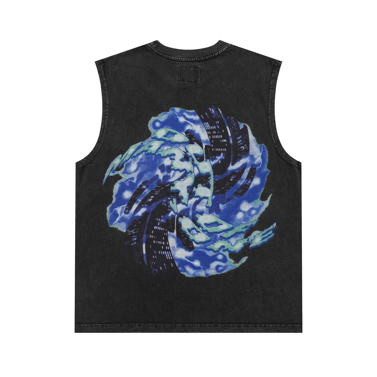 Graphic-Print Sleeveless Crew-Neck Vest Top 9