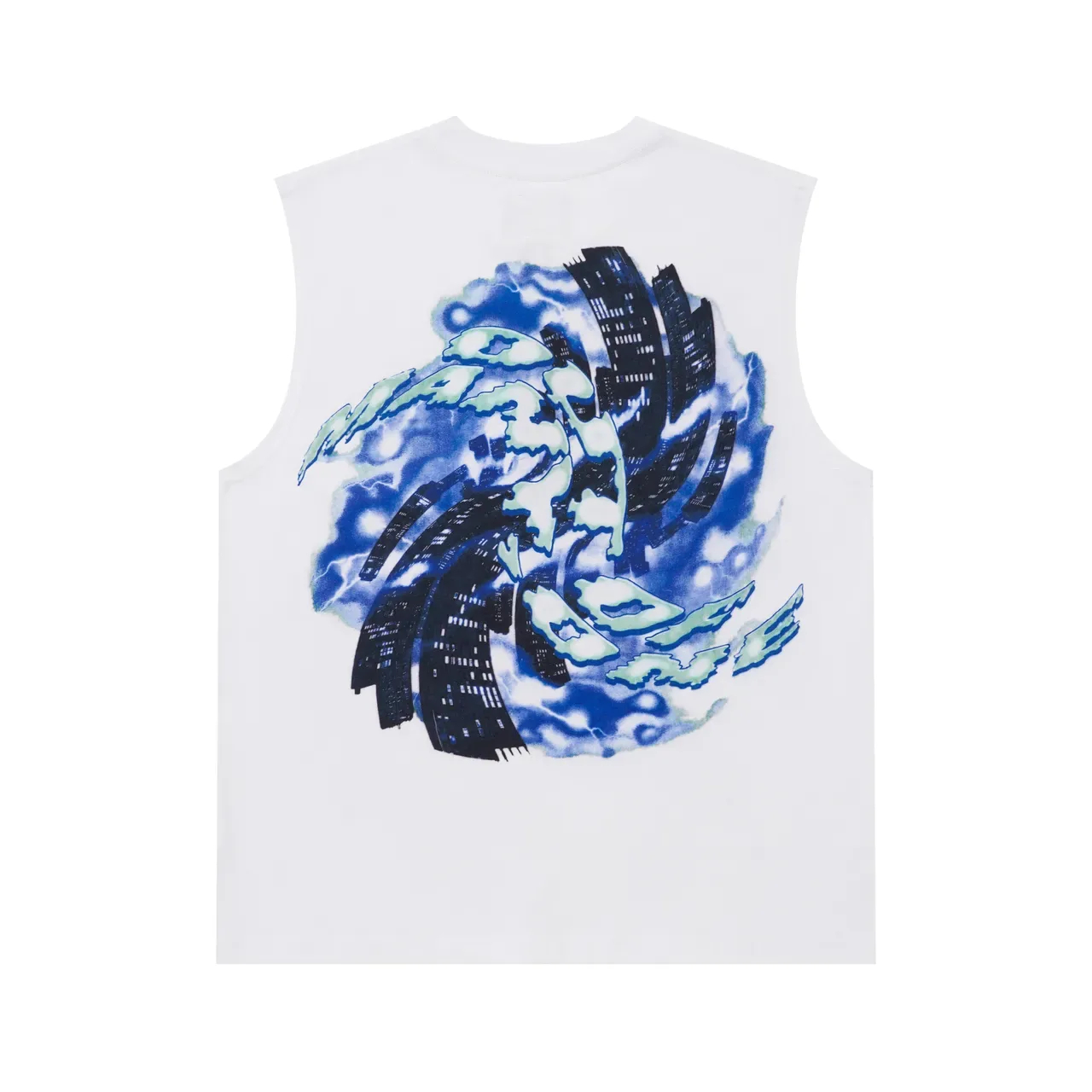 Graphic-Print Sleeveless Crew-Neck Vest Top 12