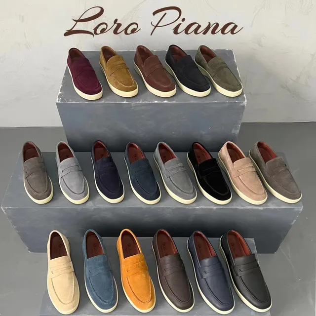Gray Beige Suede Upper Penny Strap Loafer 2