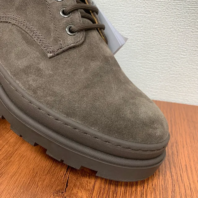 Gray Black Suede Upper Chunky Lug Sole Derby Shoes 5