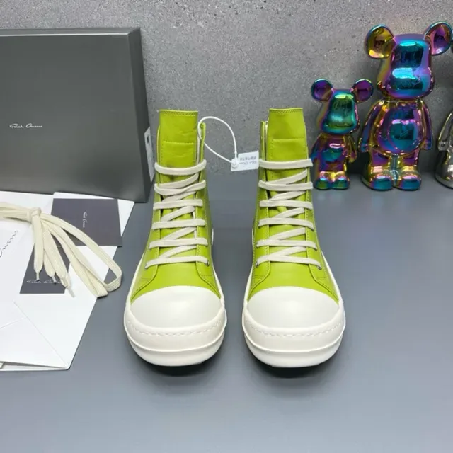 Green White High-Top Leather-Like Upper Lifestyle Sneakers 2