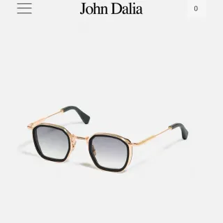 John Dalia Leo C114 Gold and Black Gradient Octagonal Sunglasses