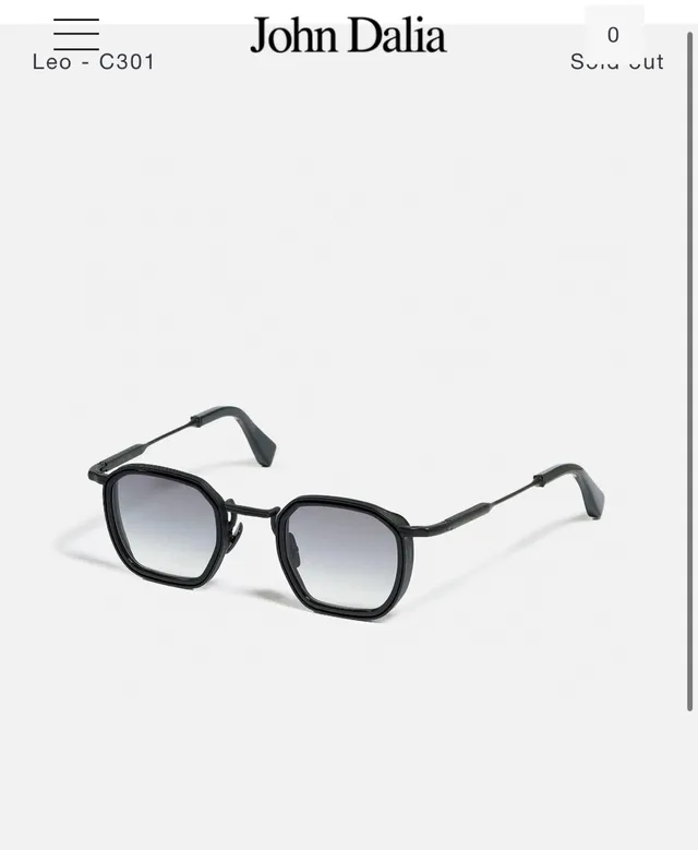 John Dalia Leo C114 Gold and Black Gradient Octagonal Sunglasses 9