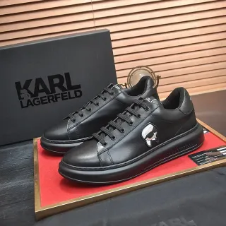 Karl Lagerfeld Icon Sneaker Lifestyle de cuero negro