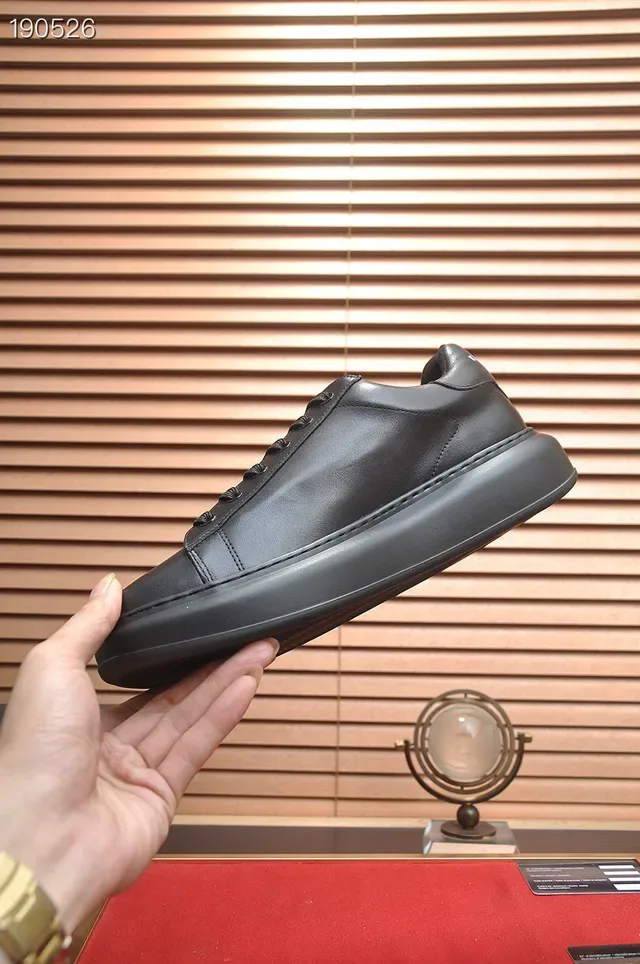 Karl Lagerfeld Black Leather Icon Sneaker Lifestyle Sneakers 5
