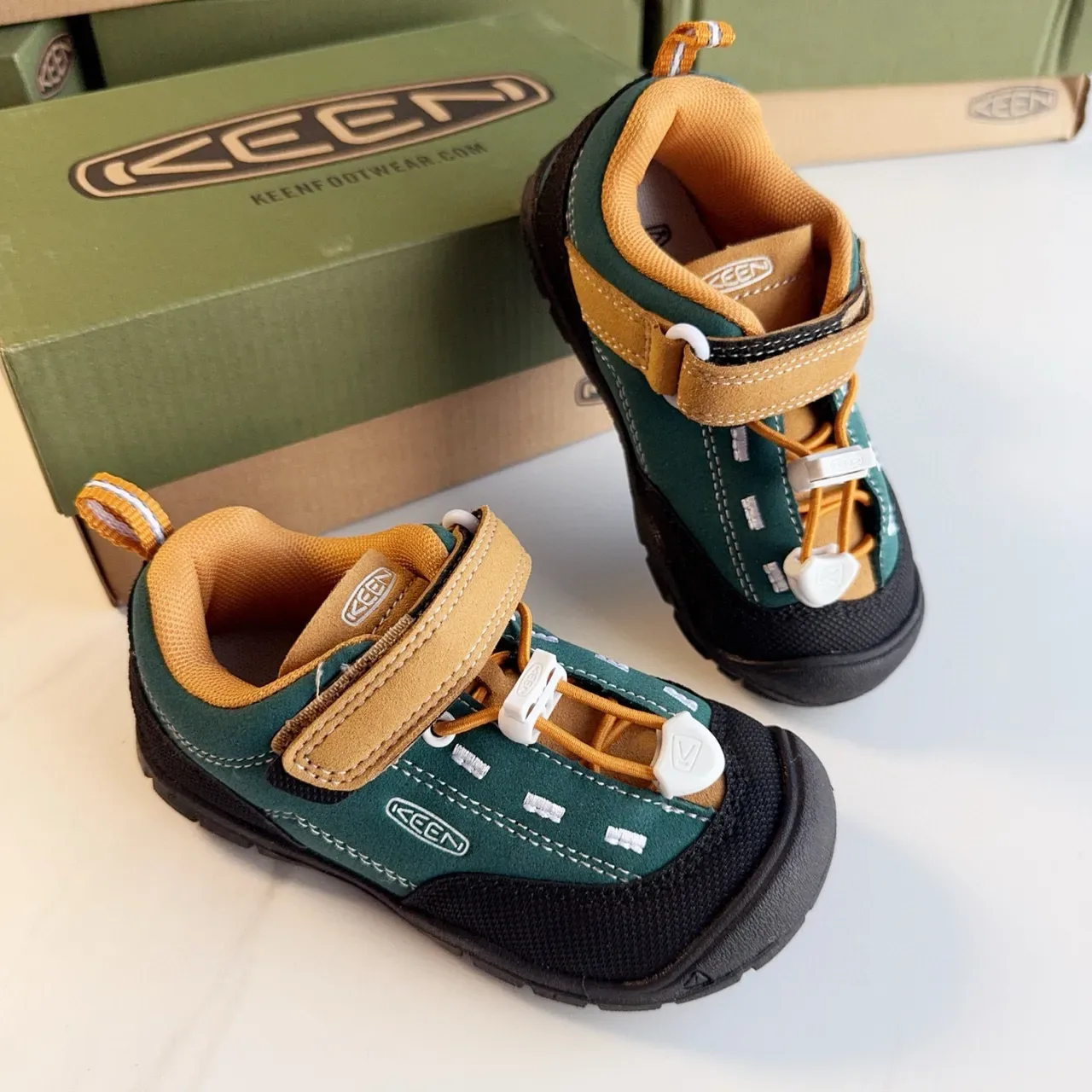 KEEN Green Brown Hook-and-Loop Strap Closure Mesh Synthetic Upper Lifestyle Sneakers 6