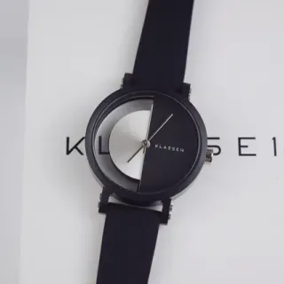 KLASSE14 Minimalist Two-Tone Black and Silver Quartz Watch