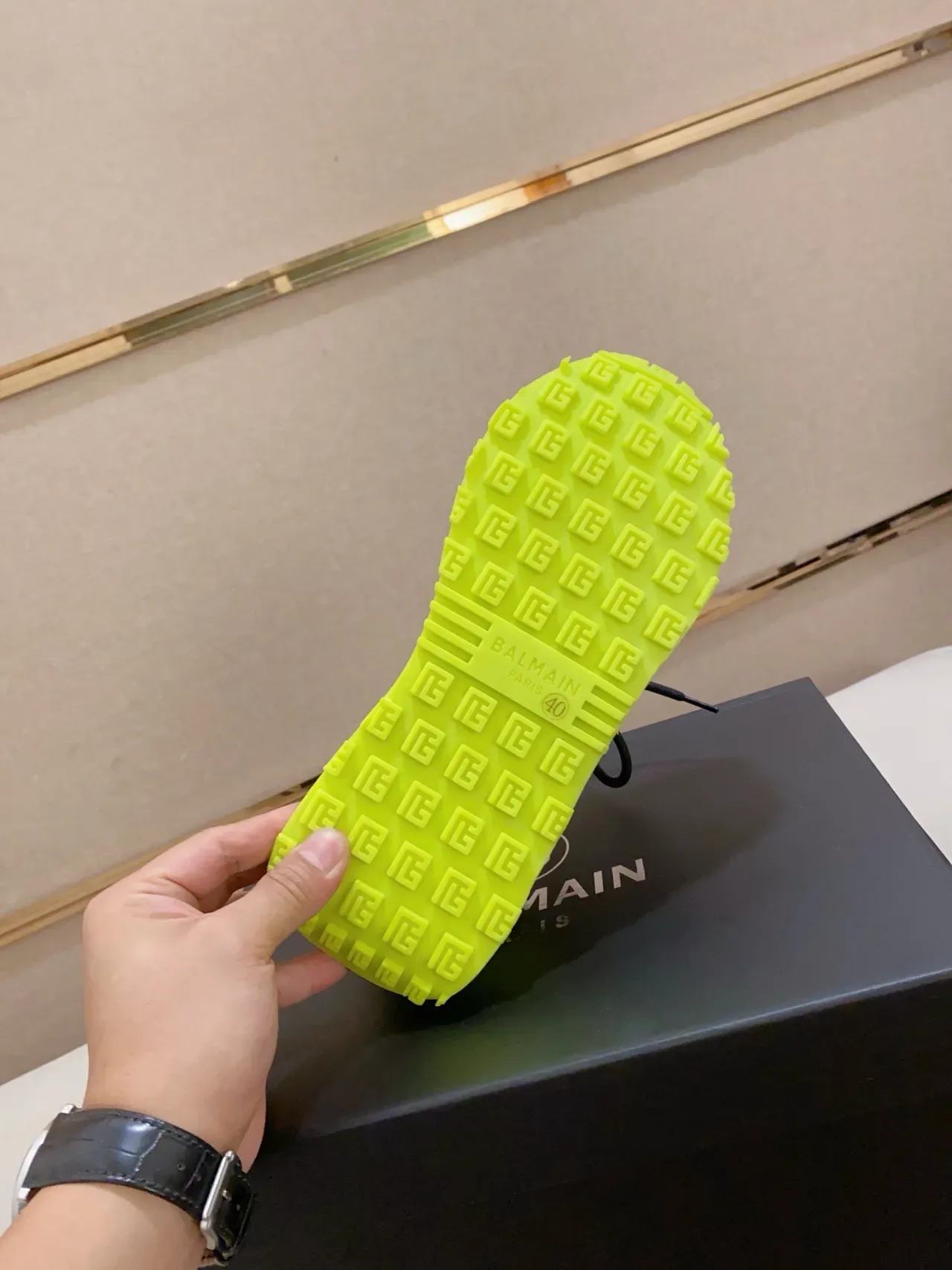 Knit Upper Neon Green Black Camo Pattern Sneaker 2