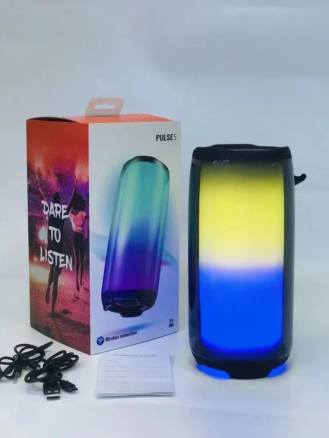 LED Gradient Illuminated Cylindrical Portable Speaker 12