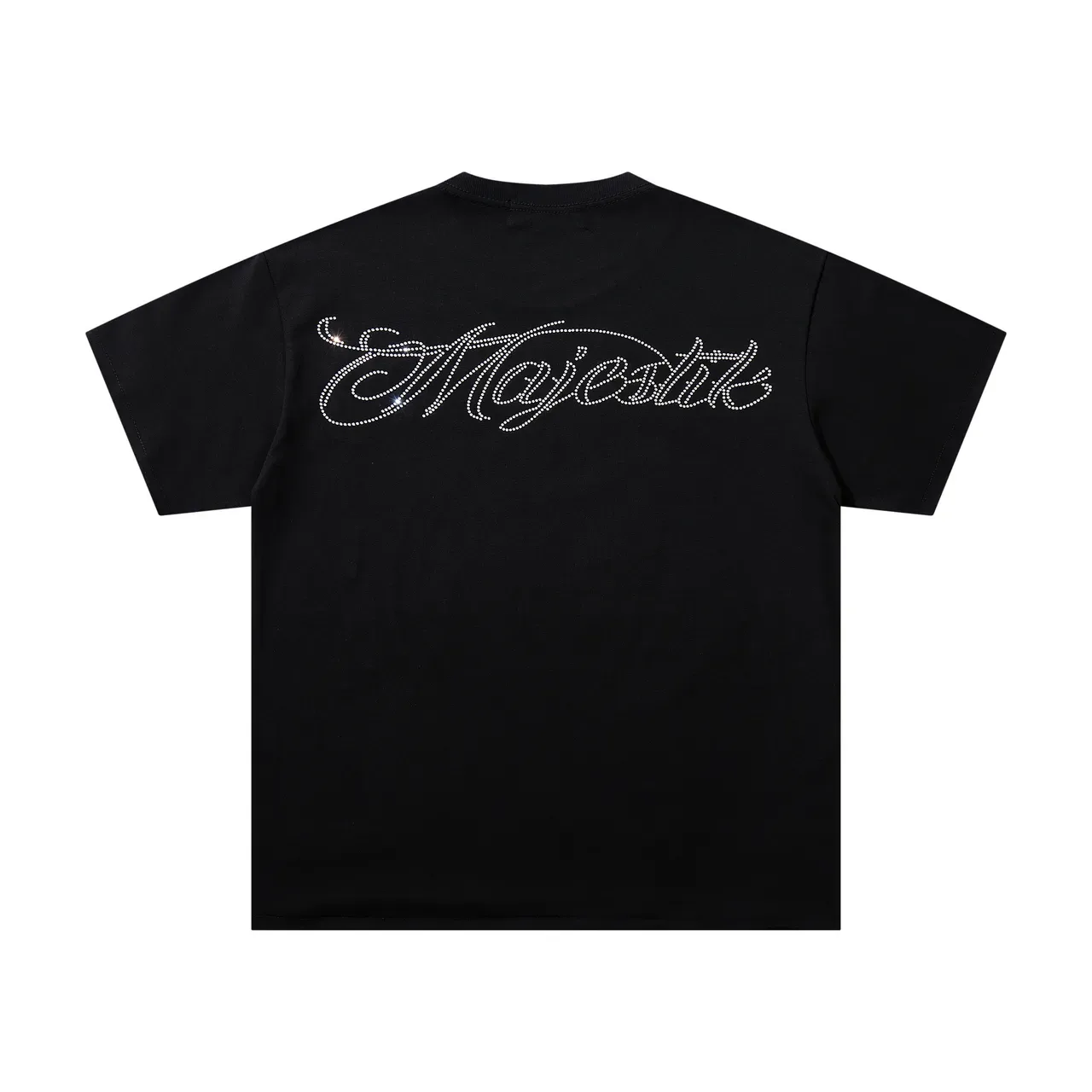 Majestik Alien DJ Graphic Rhinestone Logo Black T-Shirt 3
