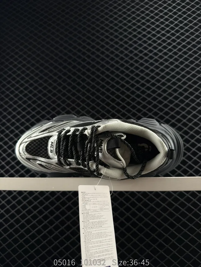 MLB Winner Chunky Black White Gray Chunky Sneakers 4