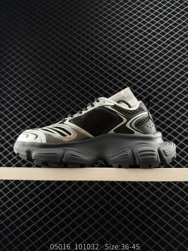 MLB Winner Chunky Black White Gray Chunky Sneakers 5