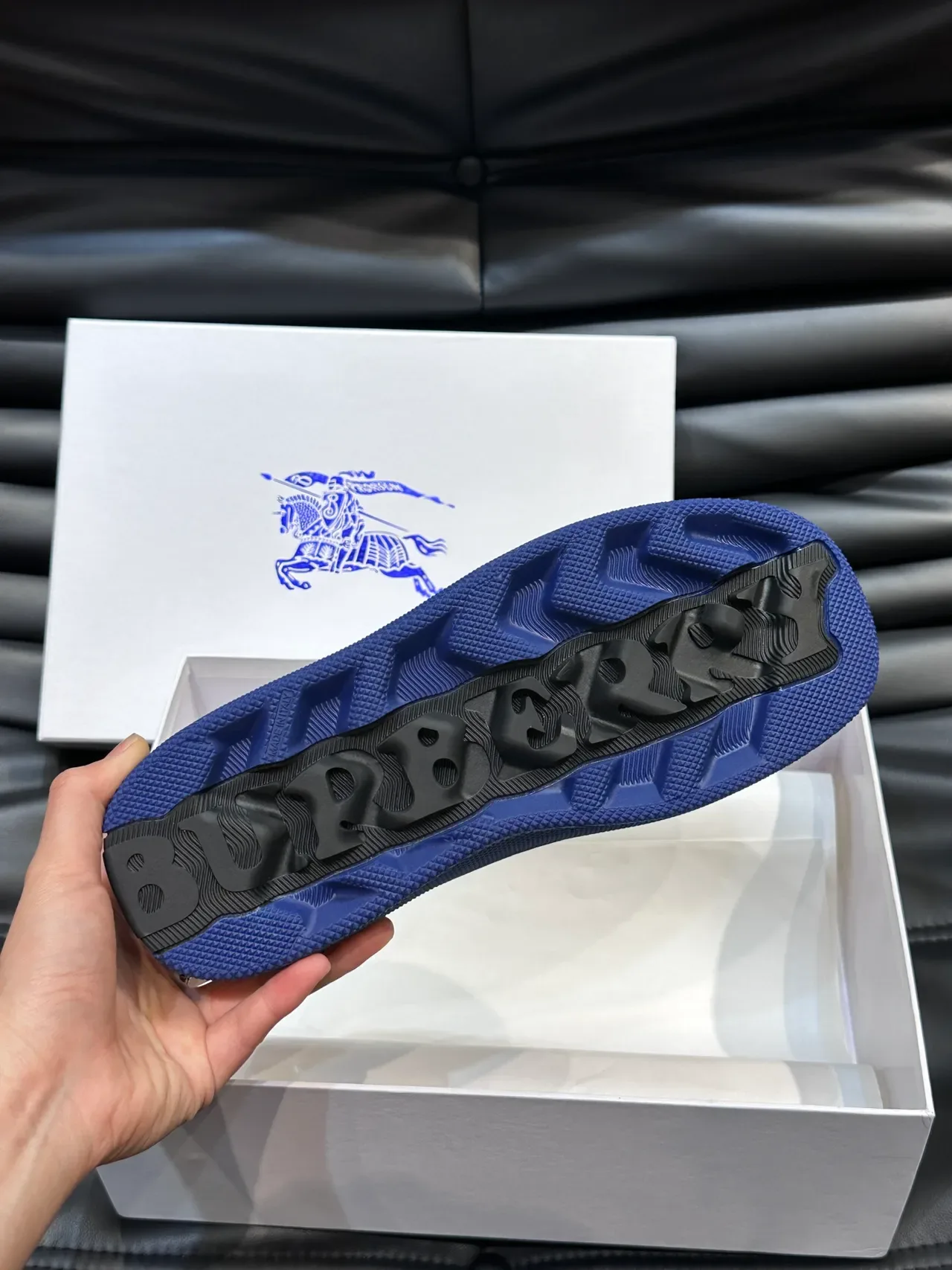 Monochromatic Blue Embossed Motif Lifestyle Sneaker 2