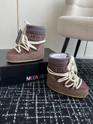 Moon Boot Classic Rope-Laced Brown Snow Boots 5