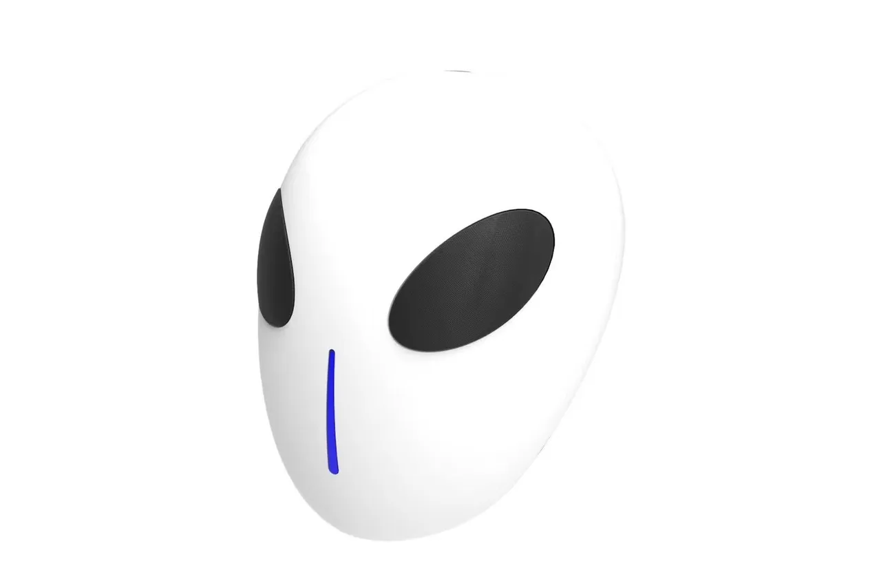 Multicolor Alien-Head Silhouette Mirror-Finish Metallic Speaker 16