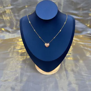 Collier avec pendentif cœur multicolor pavé