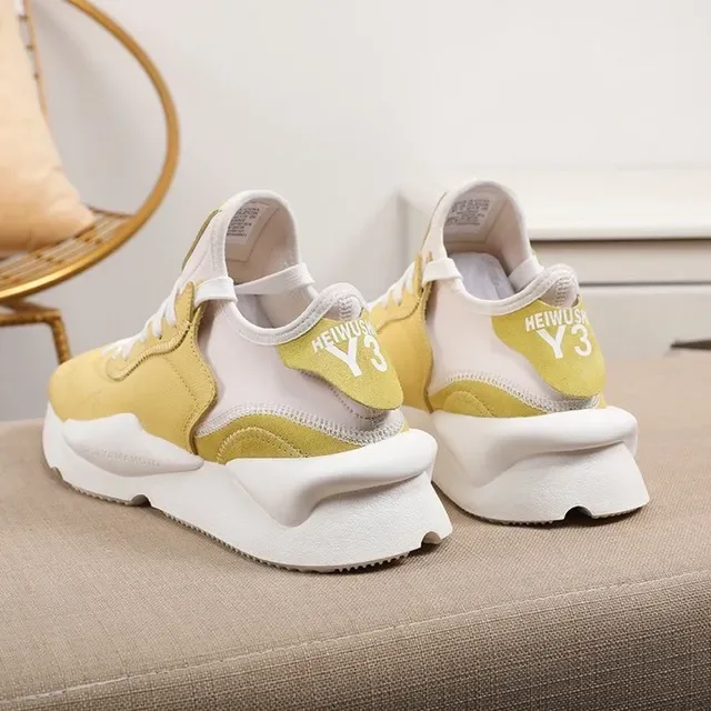 Mustard Yellow and White Chunky Lifestyle Sneaker 5