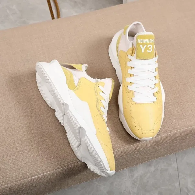 Mustard Yellow and White Chunky Lifestyle Sneaker 7