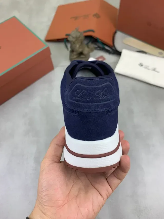 Navy Mesh and Suede Low-Top Lifestyle Sneaker 3