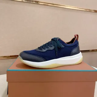 Tênis lifestyle de malla e sintético na cor navy