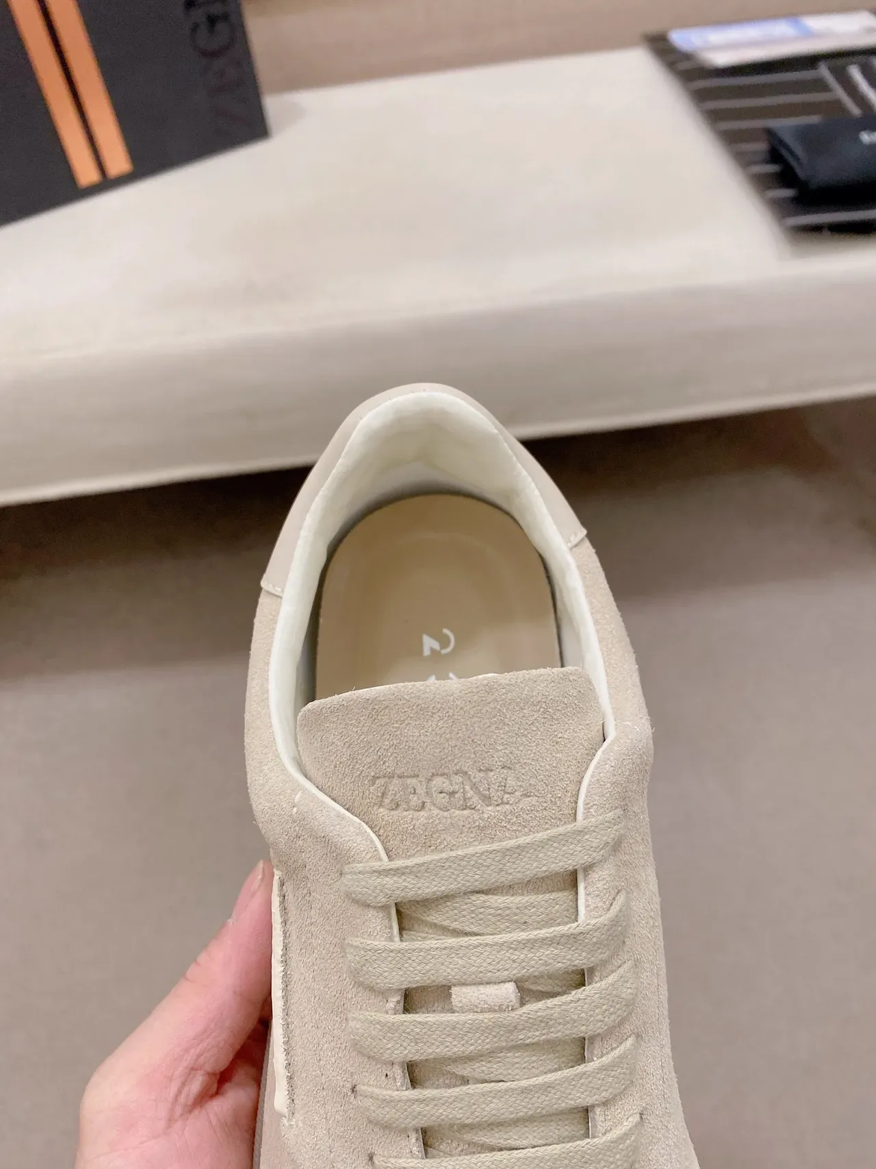 Off-White Suede Low-Top Lifestyle Sneaker 4