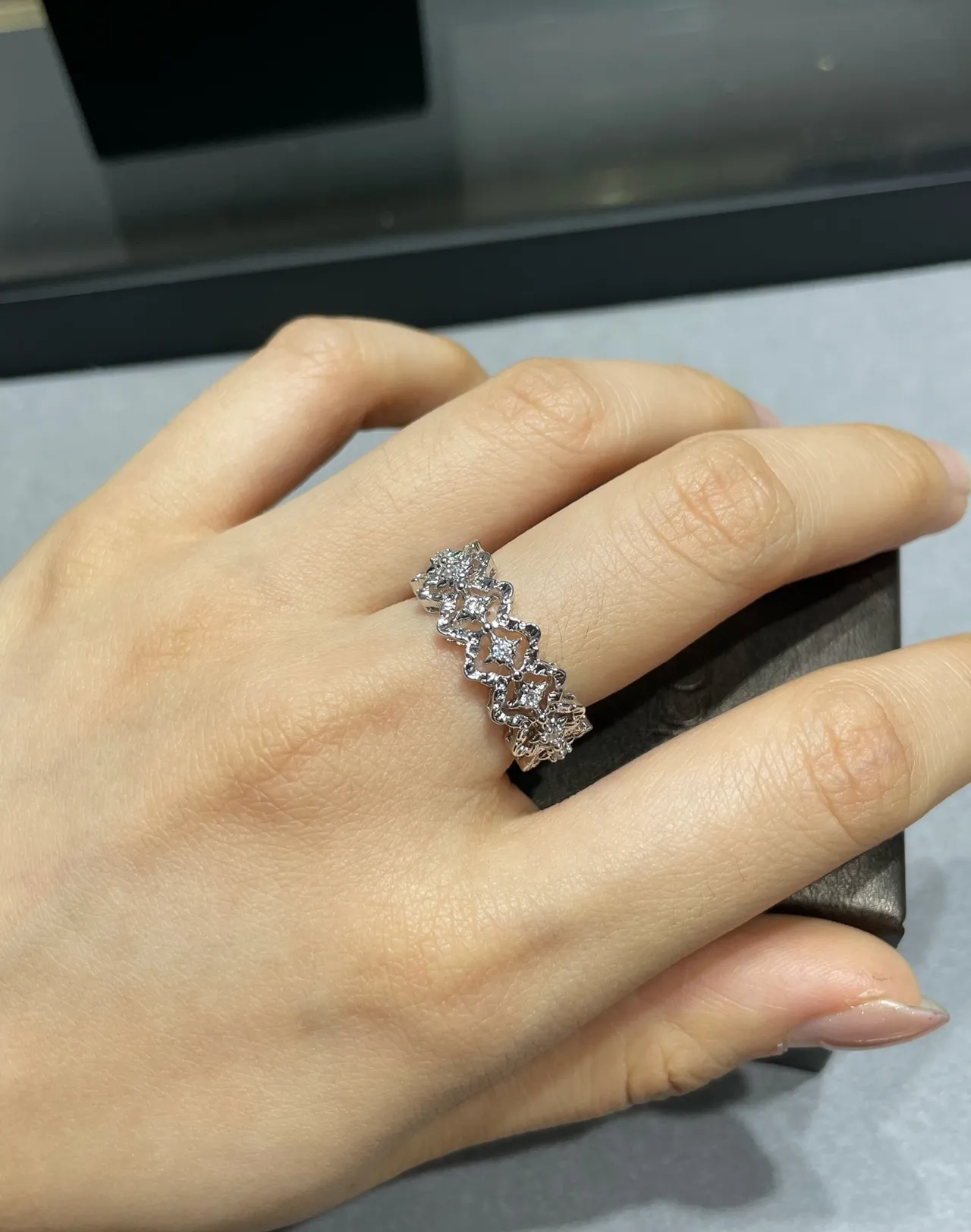 Ornate Multi-Stone Pavé Filigree Ring 3