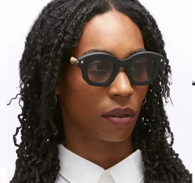 Oversized Acetate Frame Gold Mirrored Lens Sunglasses 2