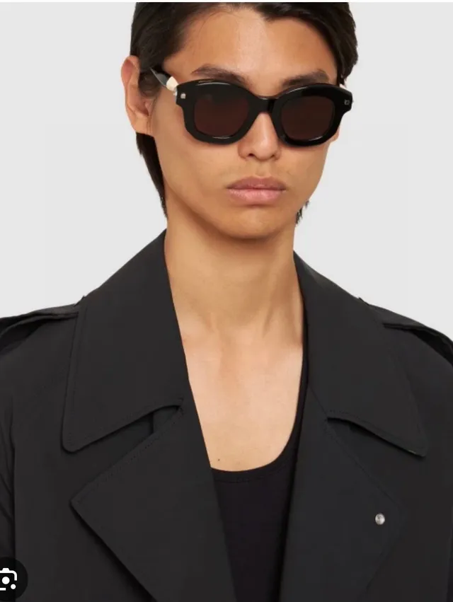 Oversized Acetate Frame Gold Mirrored Lens Sunglasses 4