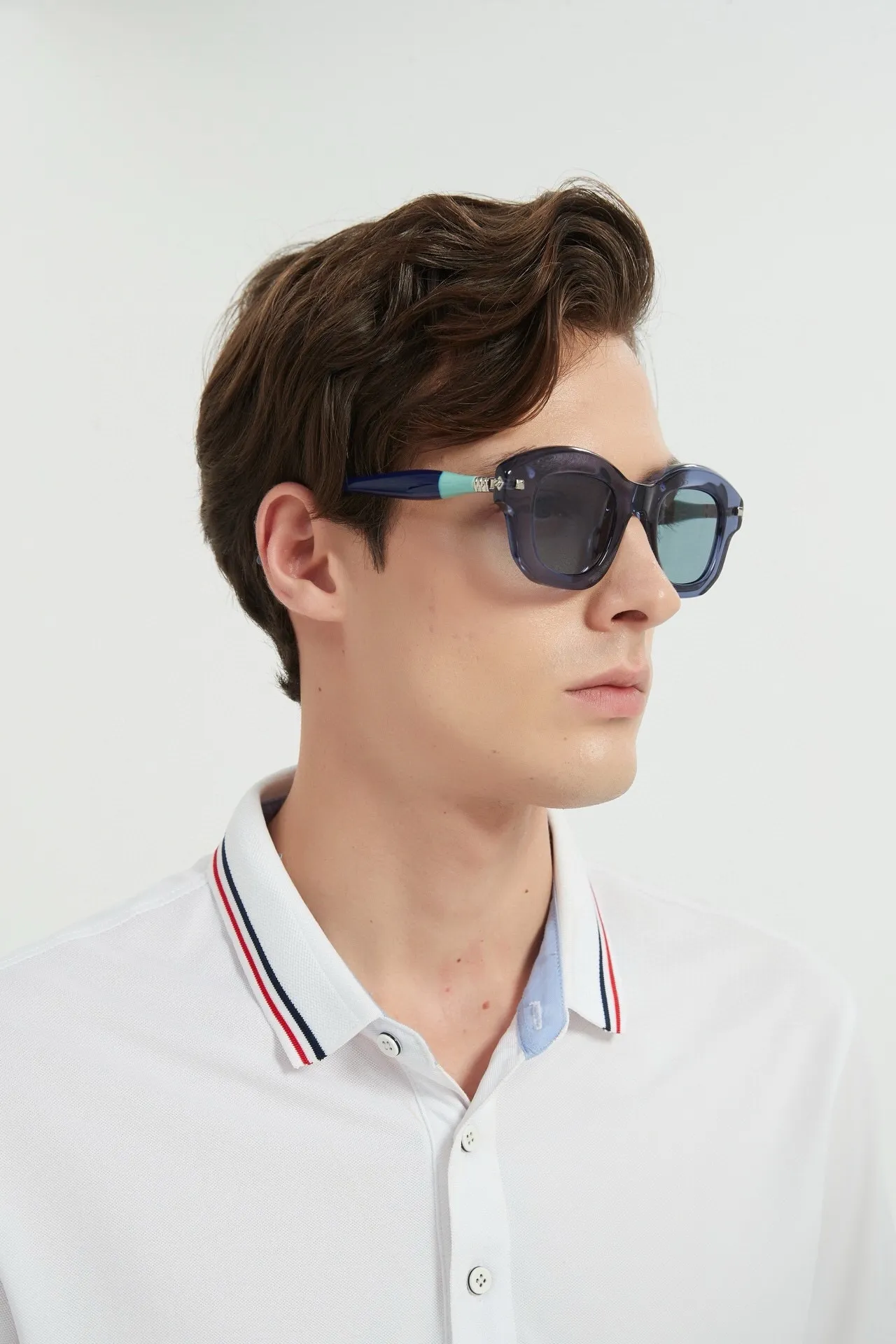 Oversized Acetate Frame Gold Mirrored Lens Sunglasses 8