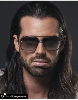 Oversized Rectangular Gradient Lens Sunglasses 7