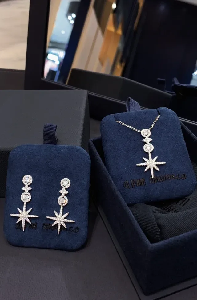 Pavé Crystal Starburst Pendant Necklace 5