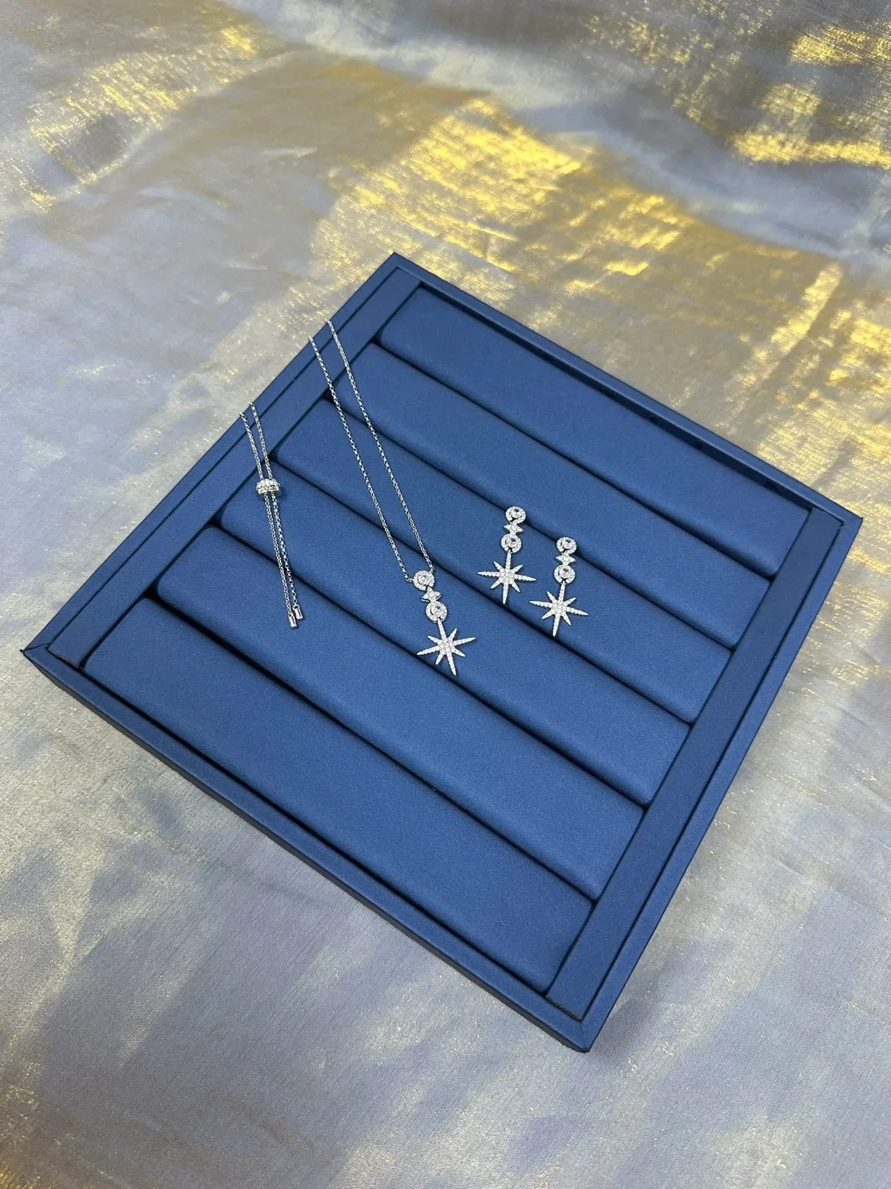 Pavé Crystal Starburst Pendant Necklace 8