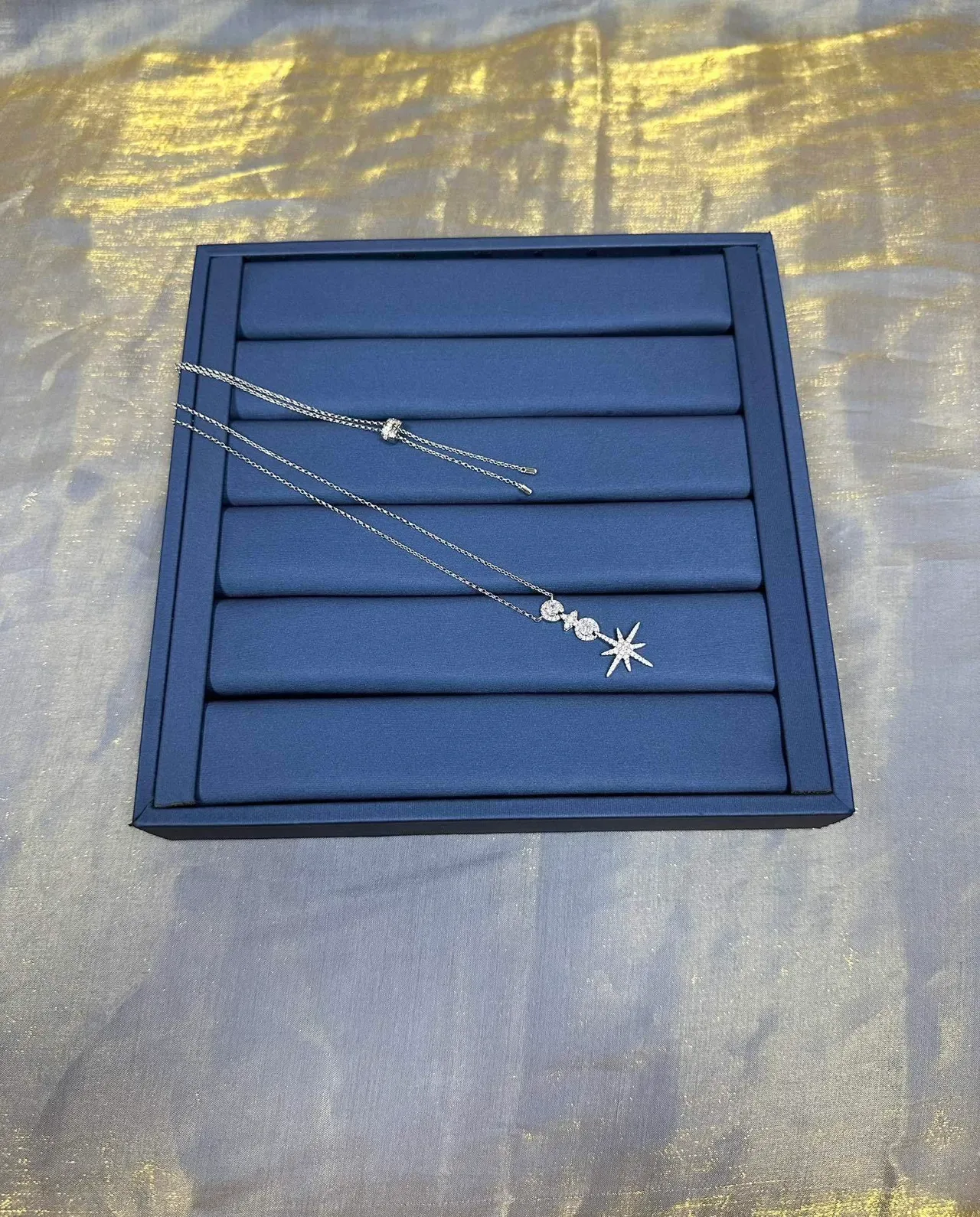 Pavé Crystal Starburst Pendant Necklace 9