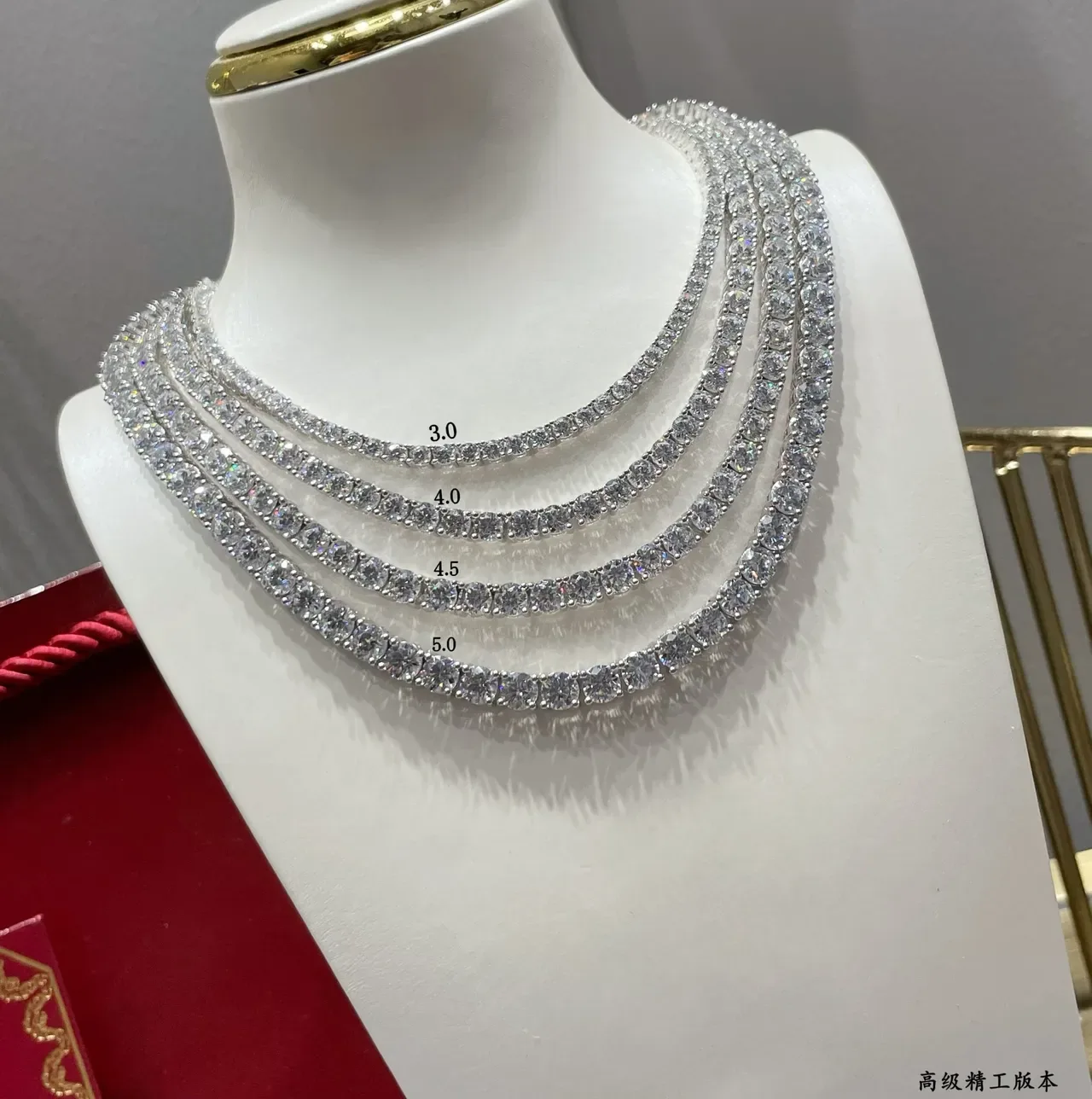 Pave-Set Single-Row Choker Necklace 5
