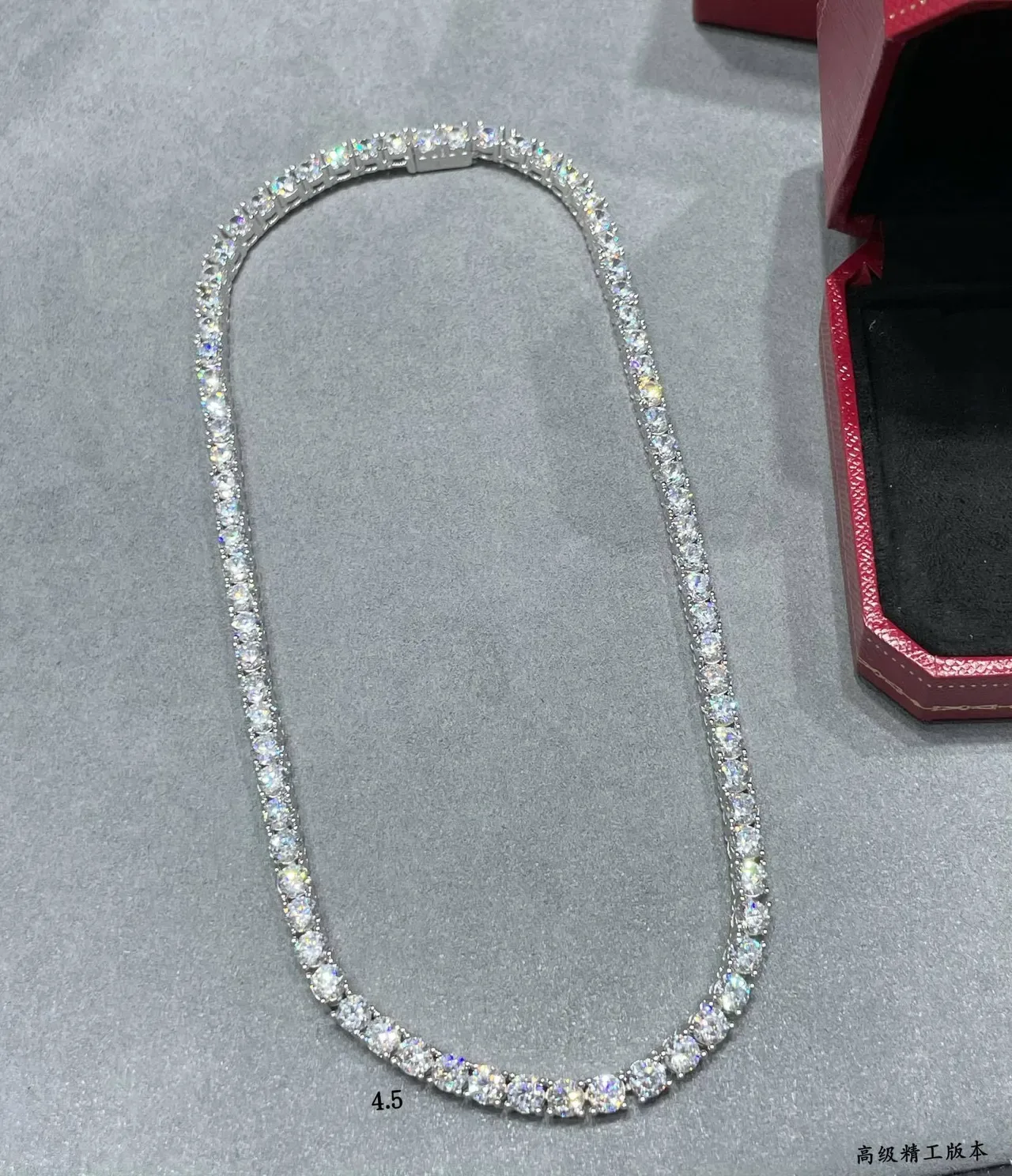 Pave-Set Single-Row Choker Necklace 6