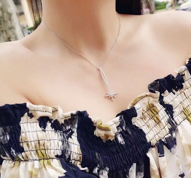 Pavé-Set Starburst Pendant Necklace 2