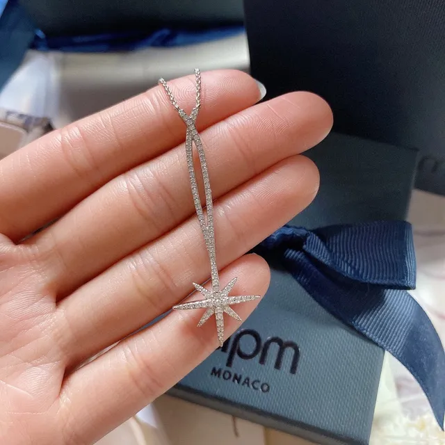 Pavé-Set Starburst Pendant Necklace 4
