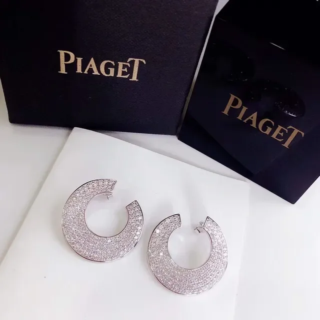 Piaget Pavé-Set Open Hoop Earrings 4