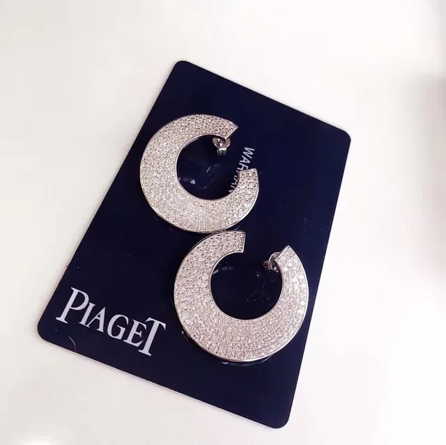 Piaget Pavé-Set Open Hoop Earrings 6
