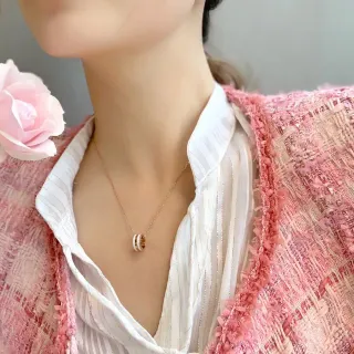 粉金链条极简项链