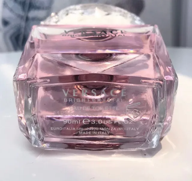 Pink Transparent Faceted Crystal-Cut Body Iridescent Gradient Perfume 5