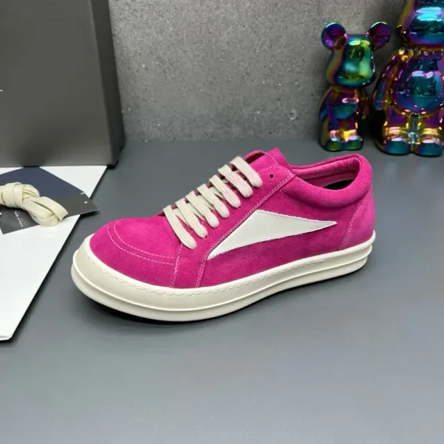 Pink White Fuchsia Suede Upper Contrast Side Panel Sneakers 3