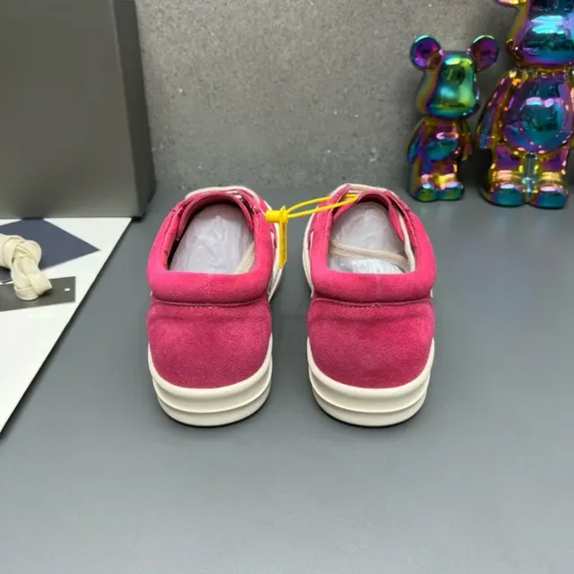 Pink White Fuchsia Suede Upper Contrast Side Panel Sneakers 9