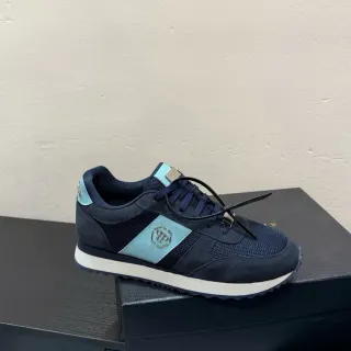 Portofino Tênis lifestyle azul marinho camurça-malha híbrido com painel lateral aquamarinho