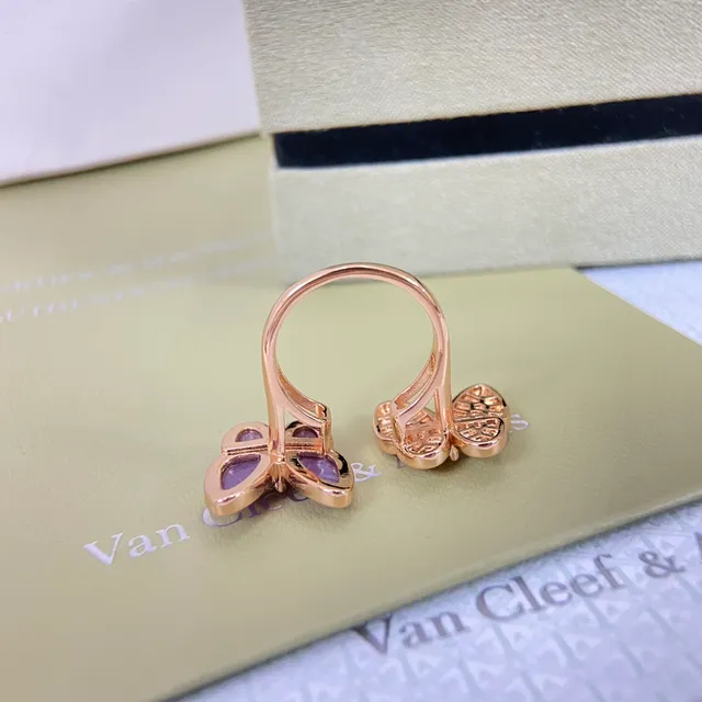 Purple Gold Butterfly Silhouette Metal Earrings 3