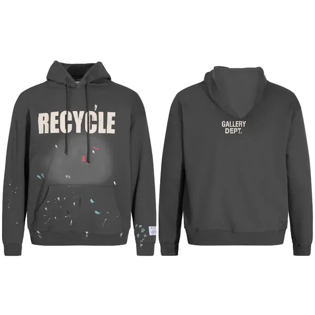 Recycle Graphic Paint-Splatter Hoodie 9